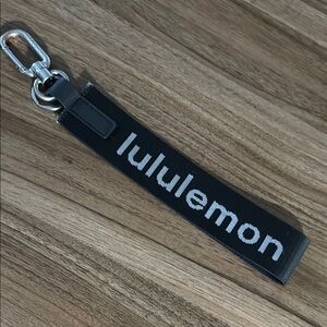 Lululemon Logo Never Lost Keychain Strap with Silver Hardware